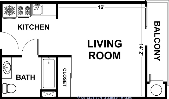 Santa Paulan Apartment Studio Floor Plan Santa Paulan Apartment Studio Floor Plan