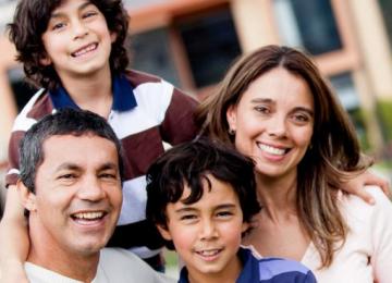Happy family with a home Happy family with a home